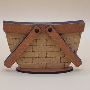 Tiny Basket - Picnic Basket light brown with medium brown trim