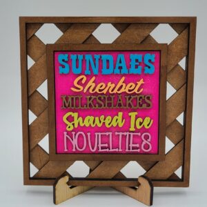 Sundaes Sherbert Milkshakes - hot pink background