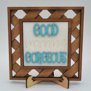 Good Morning Gorgeous - light blue with white background