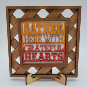 Gather Here Grateful Hearts - white background