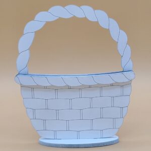 Tiny Basket - Braided handle basket all white