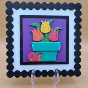 3 Tulips with snail