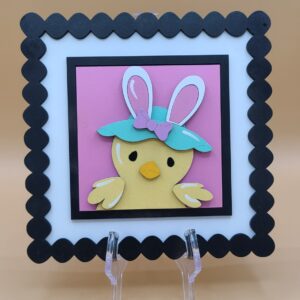 Chick with easter bonnet
