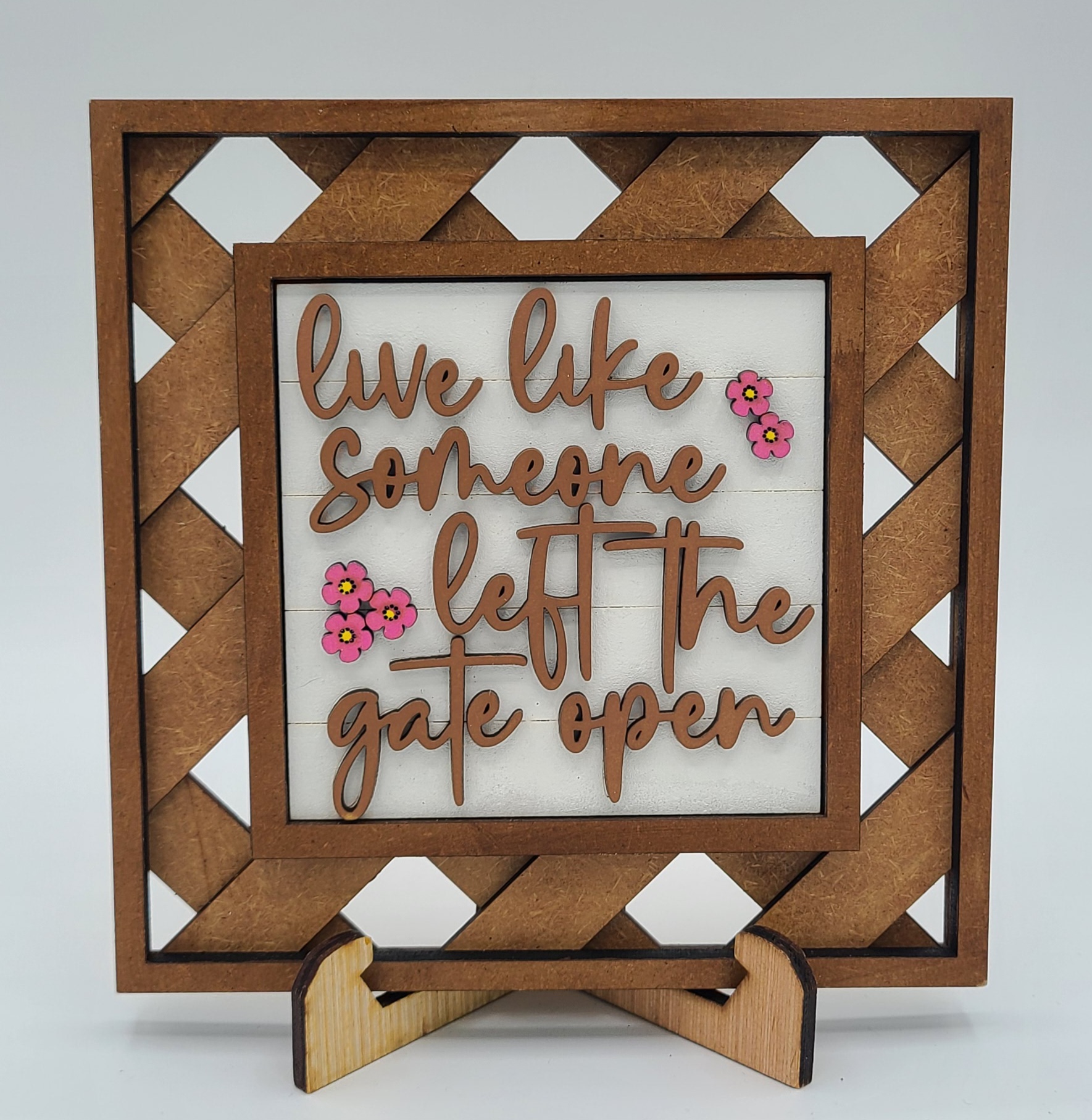 Live like someone left the gate open - white background