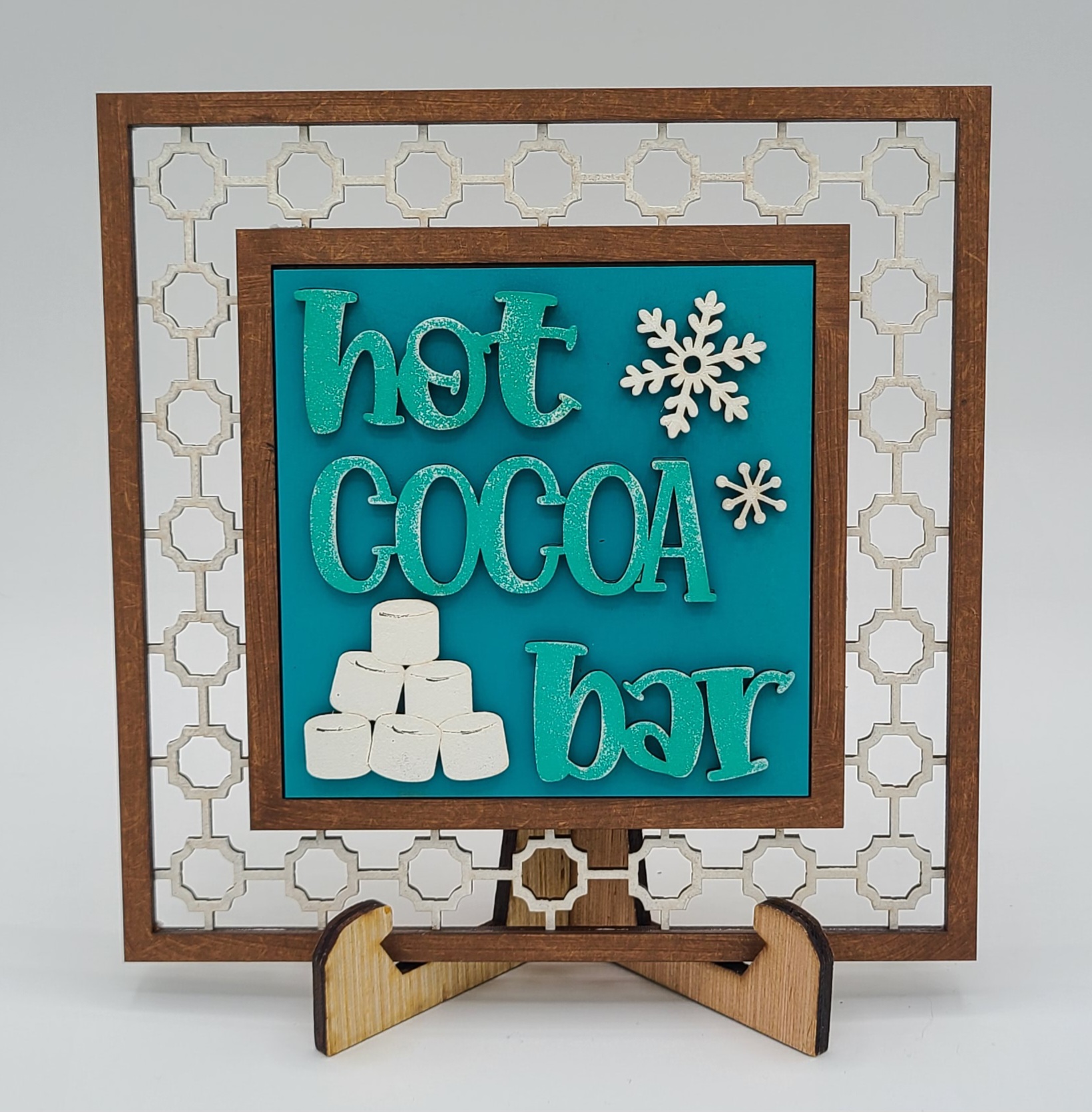 Hot Cocoa Bar (marshmallows and snowflakes)