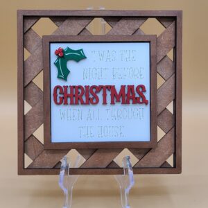 Twas the Night Before Christmas with holly