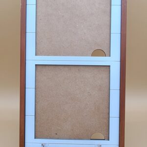 2 square Shiplap - brown and white