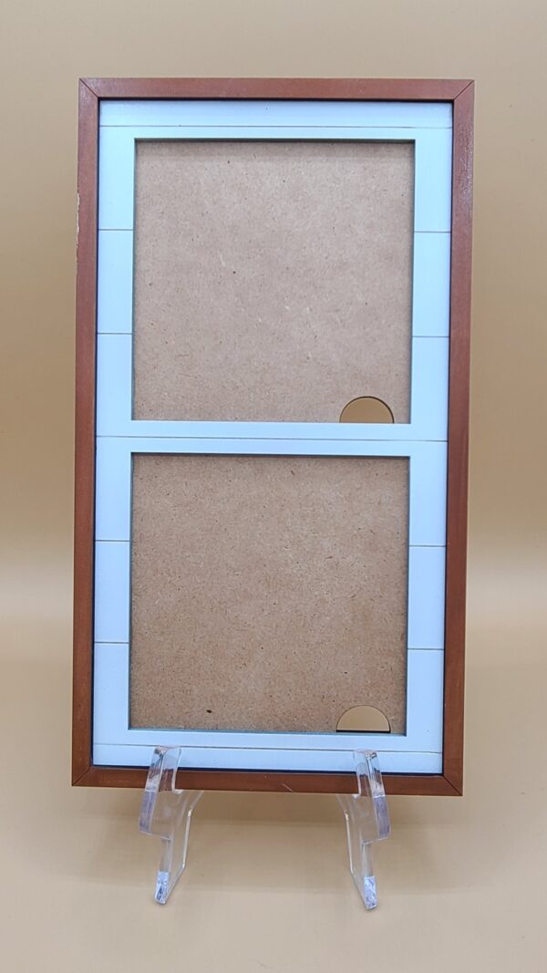 2 square Shiplap - brown and white
