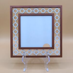 Lattice single - brown and white