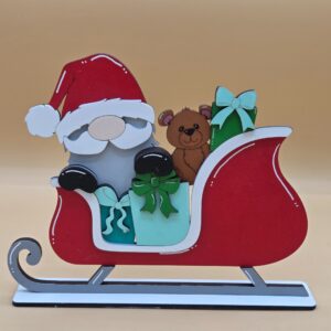 Gnome Santa with Sleigh
