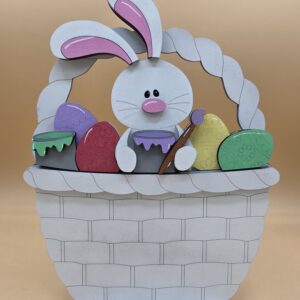 Floppy Ear Bunny Painting Easter Eggs