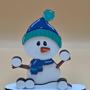 Snowman throwing Snowballs