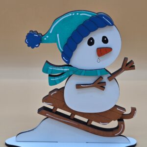 Snowman on Sled